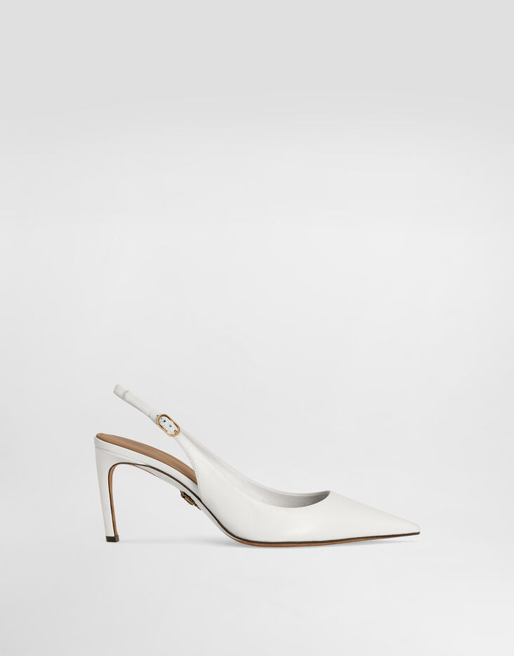 GG Women's G pointed silver-letter Logo slingbacks Azure Blue main image 1