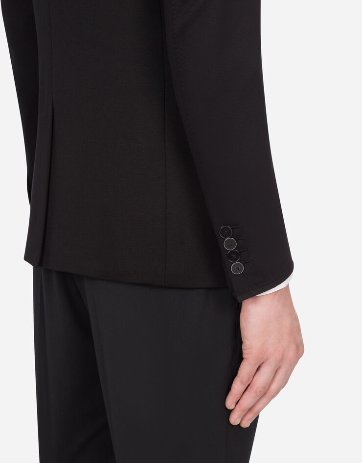 Dolce & Gabbana جاكيت جيرسي برقعة أسود G2MR5ZFUGI2