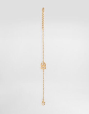 Dolce & Gabbana Link bracelet with DG-logo Gold WBN5L3W1111