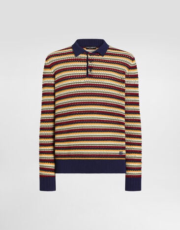 Dolce & Gabbana قميص بولو من قطن بخطوط Multicolor GXZ25ZJBCKO