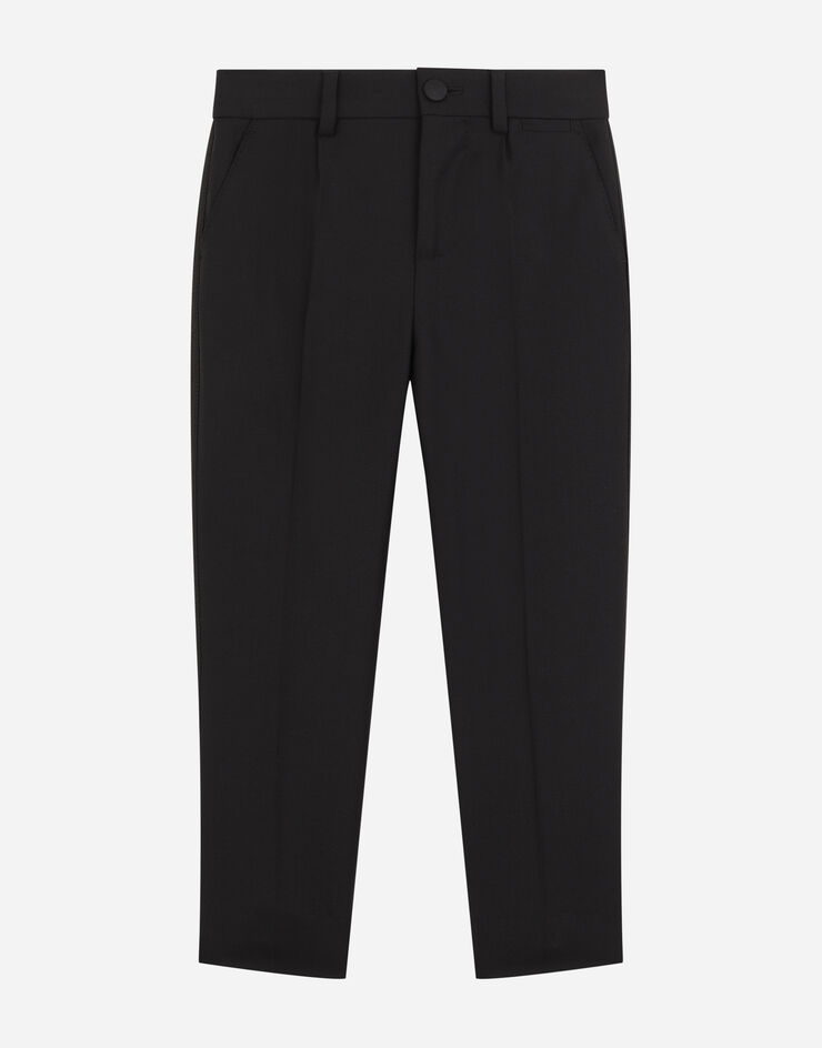 Dolce & Gabbana Single-breasted evening suit in stretch woolen fabric Black L41U50FU2NF
