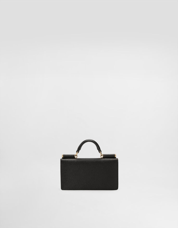 Dolce & Gabbana Dauphine-print calfskin mini bag Black BI3280A1001