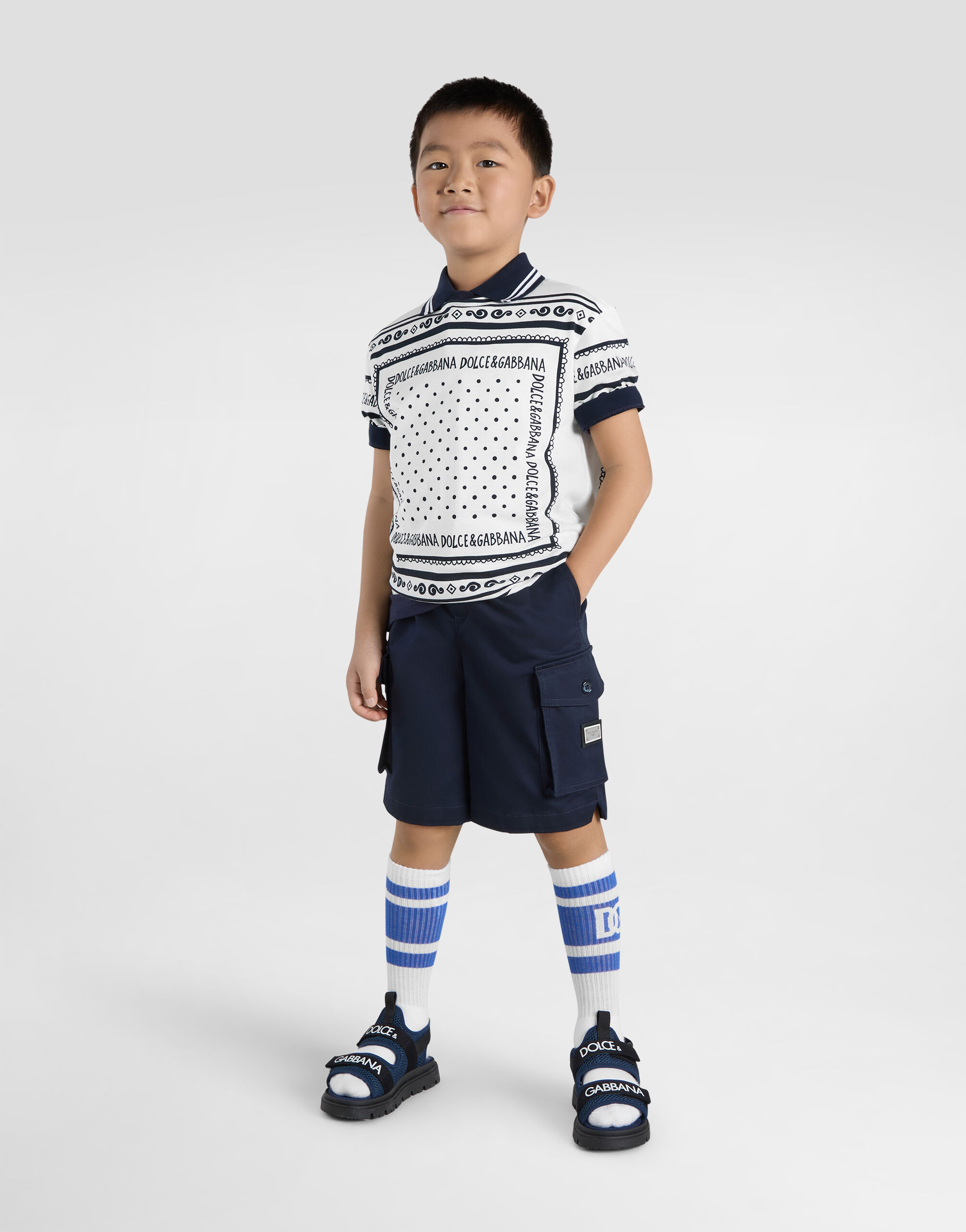 プリのボーイズ バンダナプリント ジャージー Tシャツ