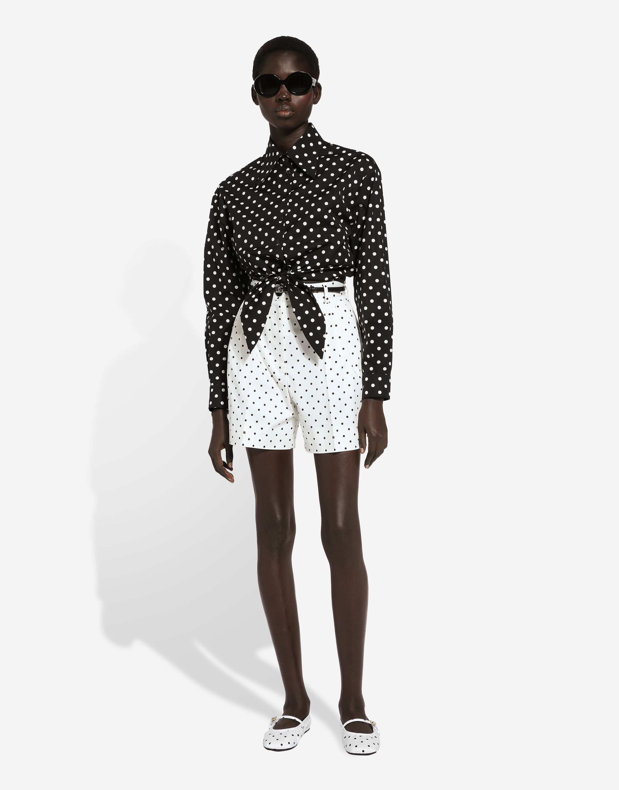 DOLCE&GABBANA グラフィックプリントクロップドパンツ org.jpg