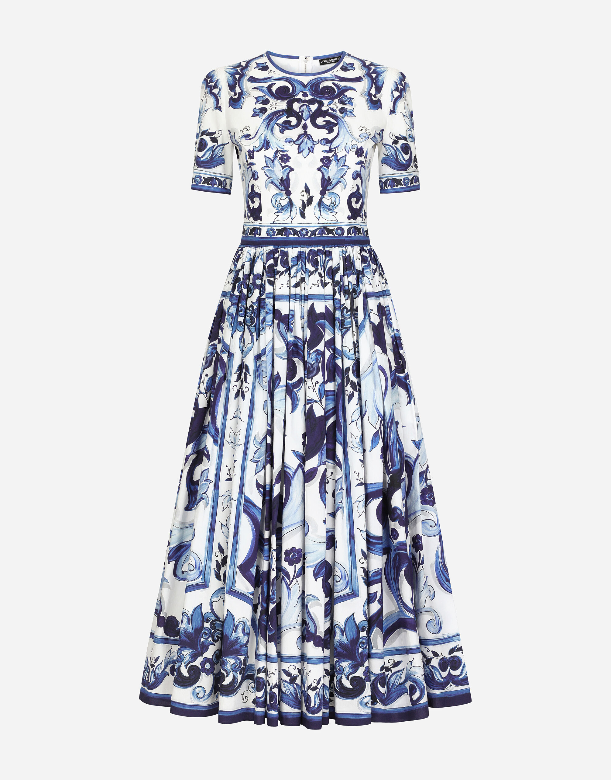 Dolce and gabbana store majolica print dress