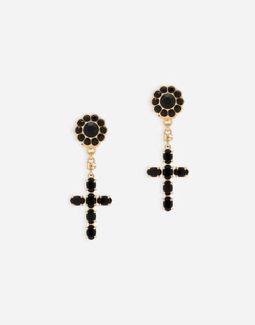 Dolce & Gabbana Drop earrings with crosses Silver WBQ4S2W1111
