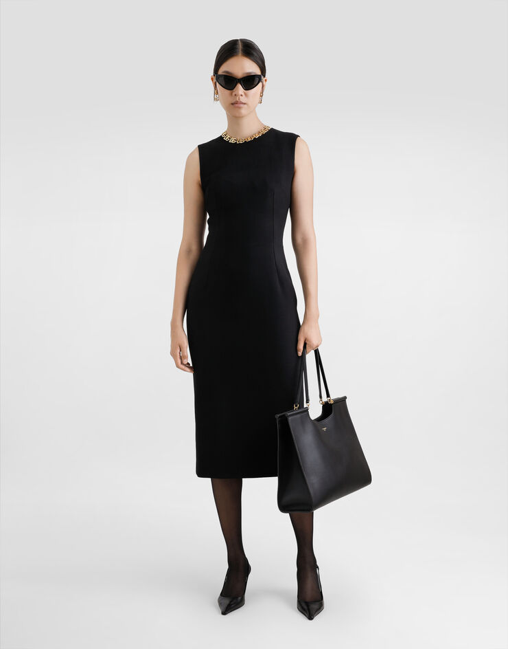 Dolce & Gabbana 라지 시실리 쇼퍼백 블랙 BB7727B7321