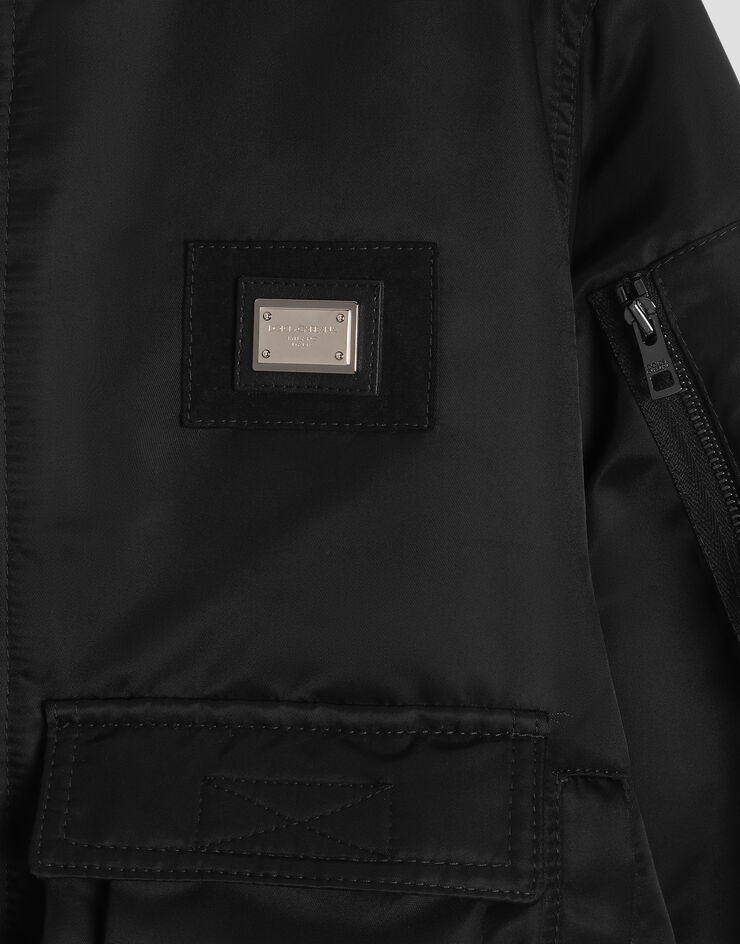 Dolce & Gabbana Bomberjacke aus Gabardine Black L42B97G7PTS