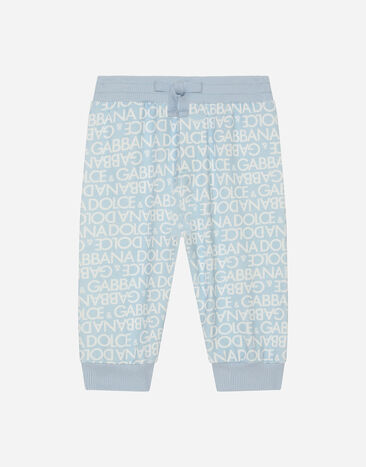 Dolce & Gabbana Jersey jogging pants with all-over logo print White L1KP07JBCGE