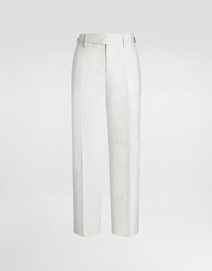 Dolce & Gabbana Classic linen trousers White GP110TFU4MC