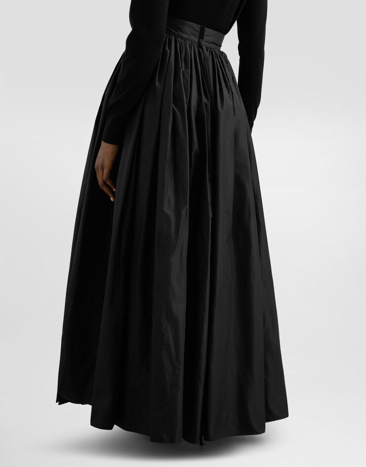 Dolce & Gabbana Falda plato larga de tafetán Negro F4CY4TFU1TH