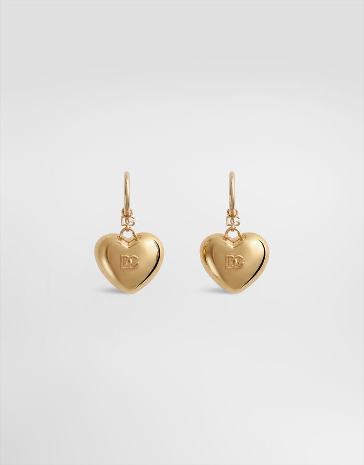 Dolce & Gabbana Heart drop earrings with DG logo Dolce & Gabbana Heart drop earrings with DG logo Gold WEQ8S1W1111