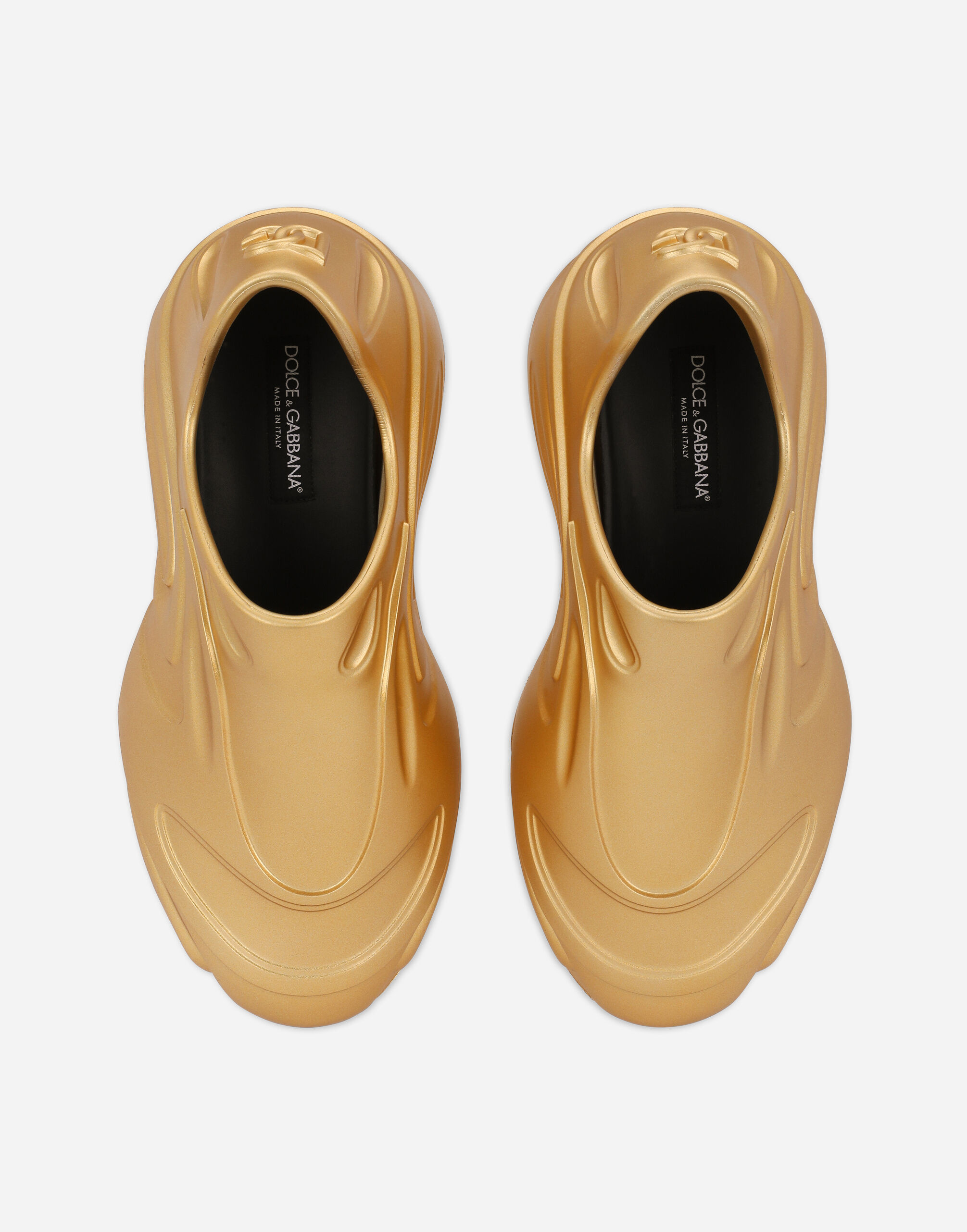 Foiled rubber Toy sneakers in Gold for Men Dolce Gabbana US