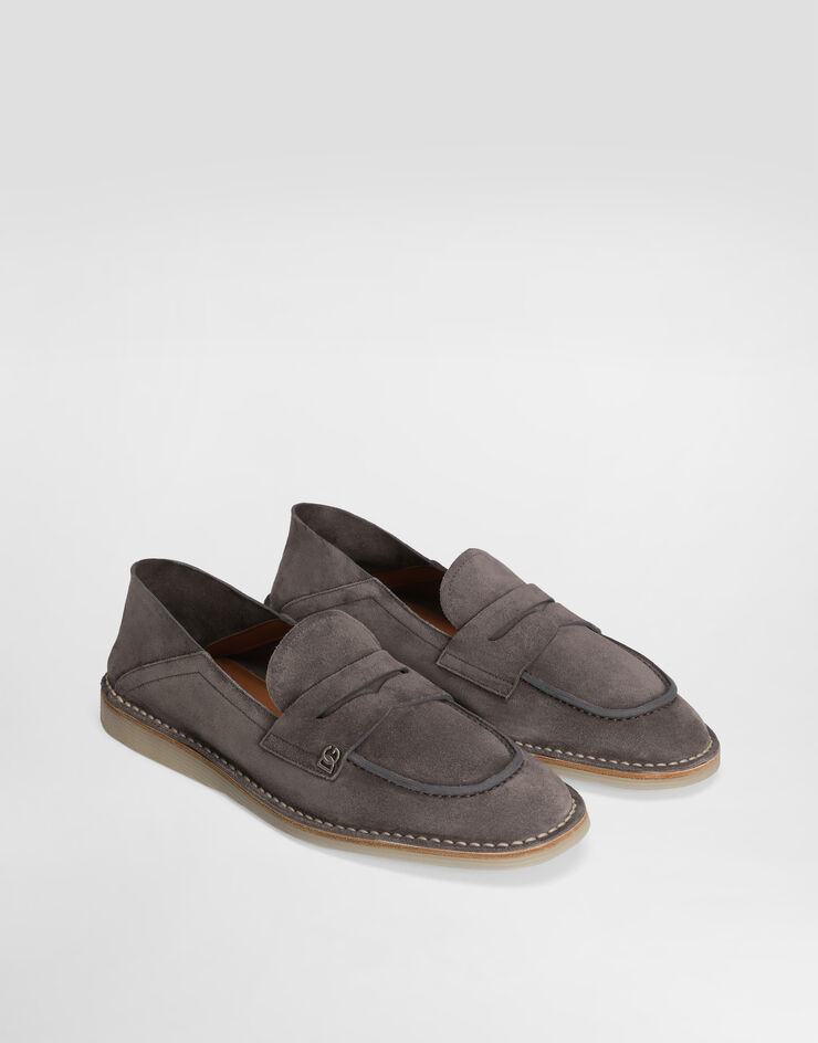 Dolce & Gabbana Reversed calfskin slipper Grey A50739AS707