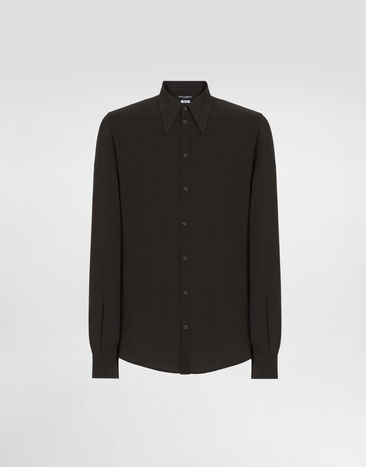 Dolce & Gabbana Crêpe de chine gold shirt  G5NP9TFU1U7