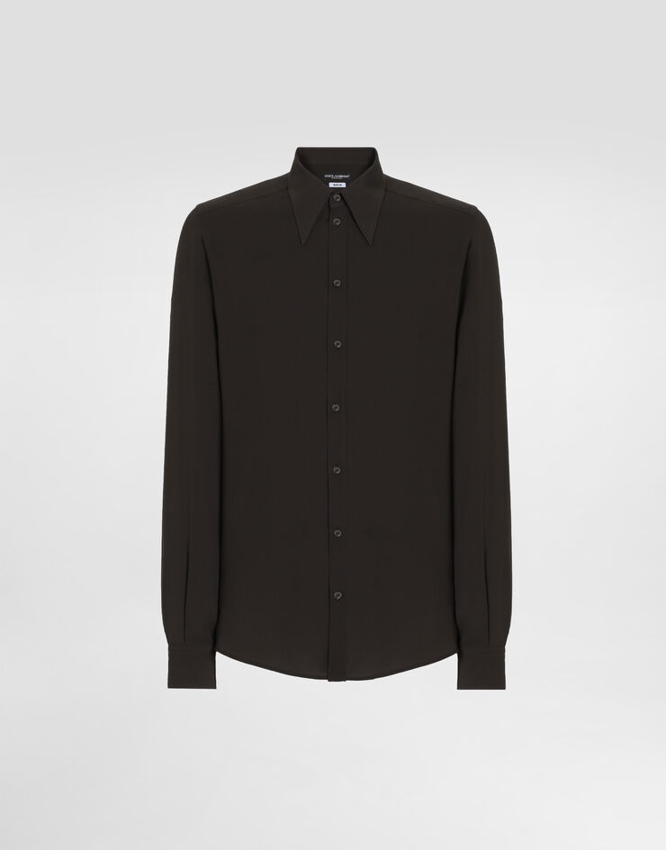 Dolce & Gabbana Crêpe de chine gold shirt Dolce & Gabbana Crêpe de chine gold shirt G5NP9TFU1U7