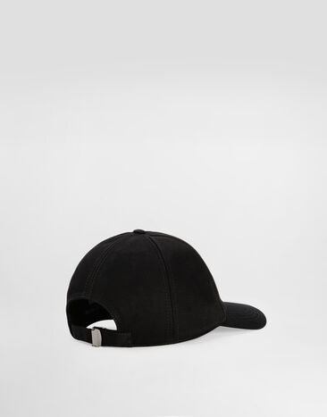 Dolce & Gabbana Cotton baseball cap with DG embroidery Black GH706ZGF654