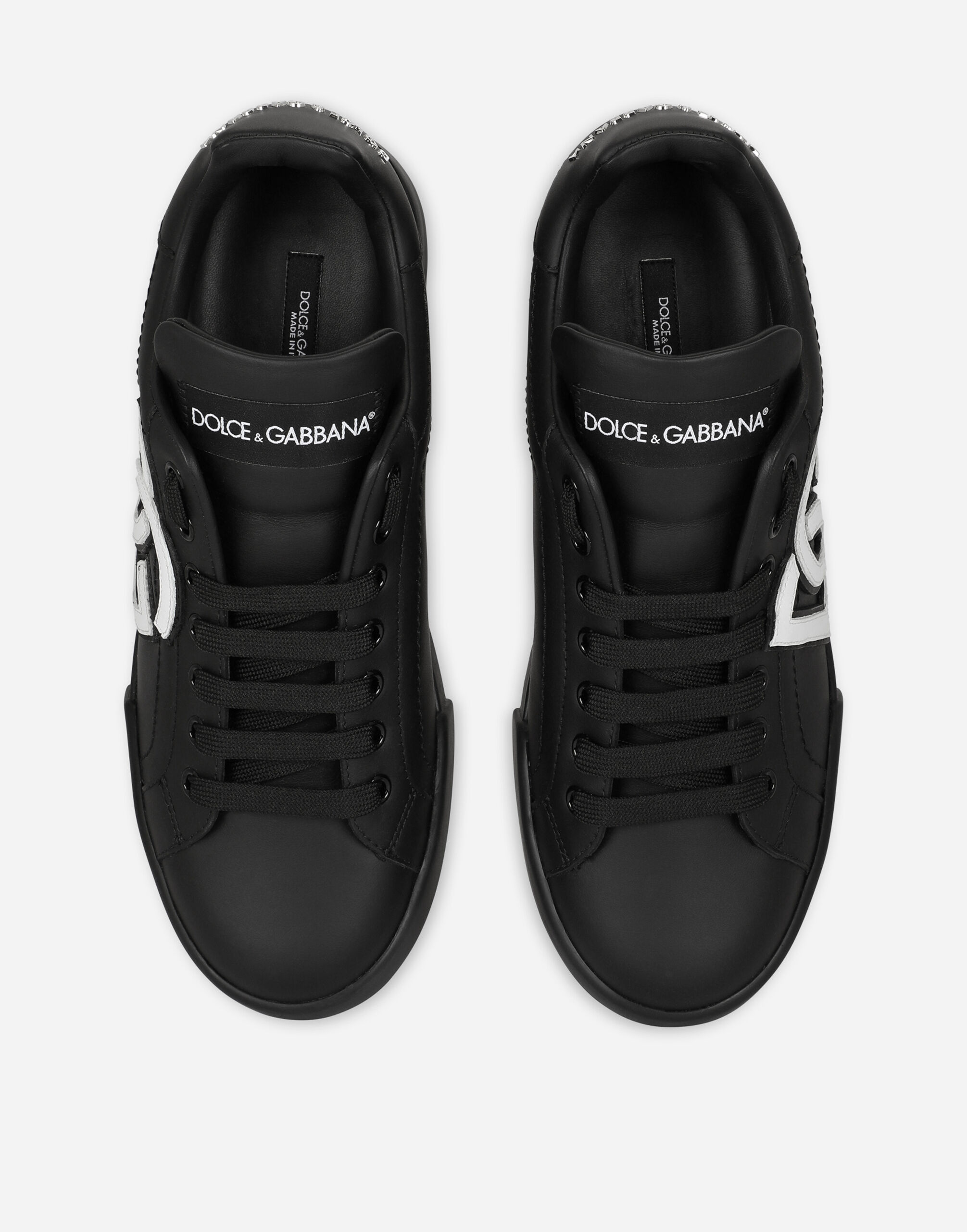 Dolce & Gabbana スニーカー ブラック DG ロゴパッチ Portofino Dolce & Gabbana スニーカー ブラック DG ロゴパッチ Portofino