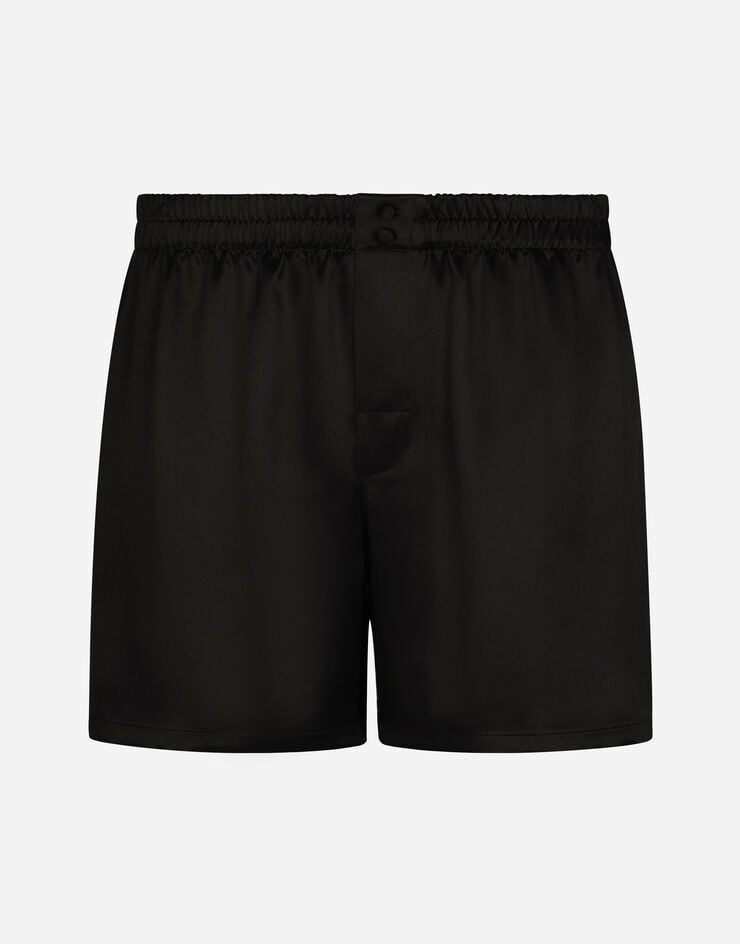 Dolce & Gabbana Short en soie Noir M3A27TFU1AU