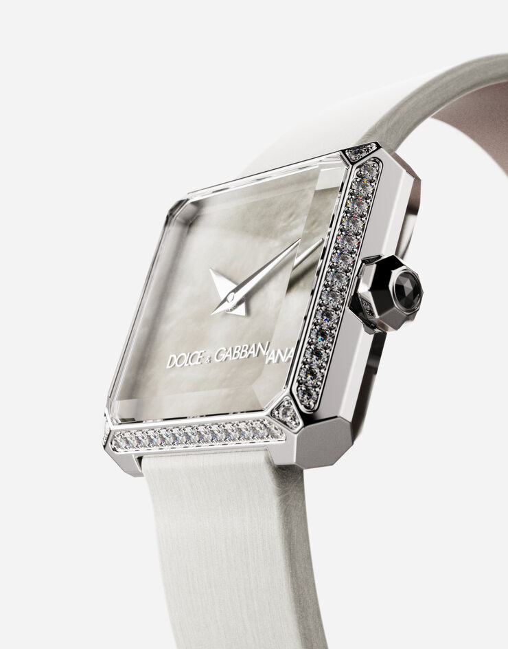 Dolce & Gabbana Montre Sofia en acier avec diamants incolores Ivoire WWJC2SXCMDT