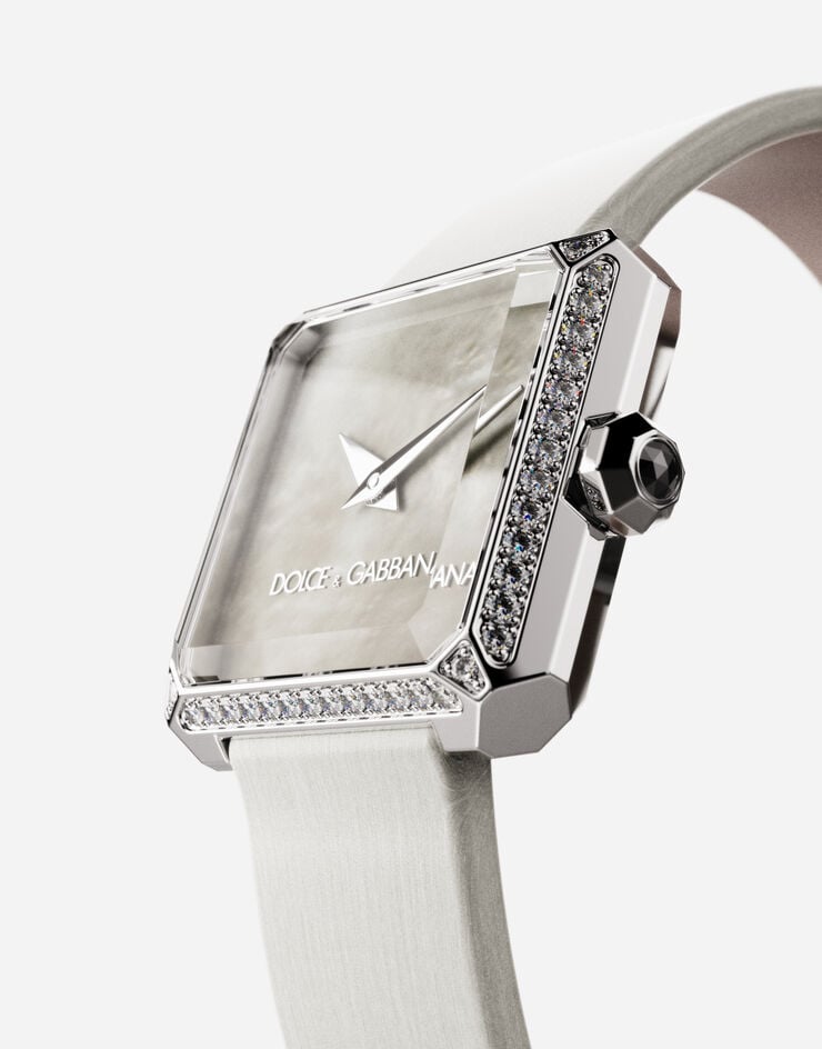Dolce & Gabbana Reloj Sofia en acero con diamantes incoloros Marfil WWJC2SXCMDT