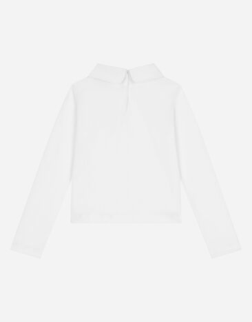 Dolce&Gabbana Tシャツ ジャージー ロゴエンブロイダリー ホワイト L5JTKZG7JR4