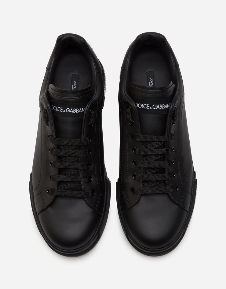Dolce & Gabbana Calfskin nappa Portofino sneakers Black CS1774AA335