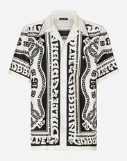 Dolce & Gabbana Marina-print silk Hawaii shirt White G5LR8TFU1ZC