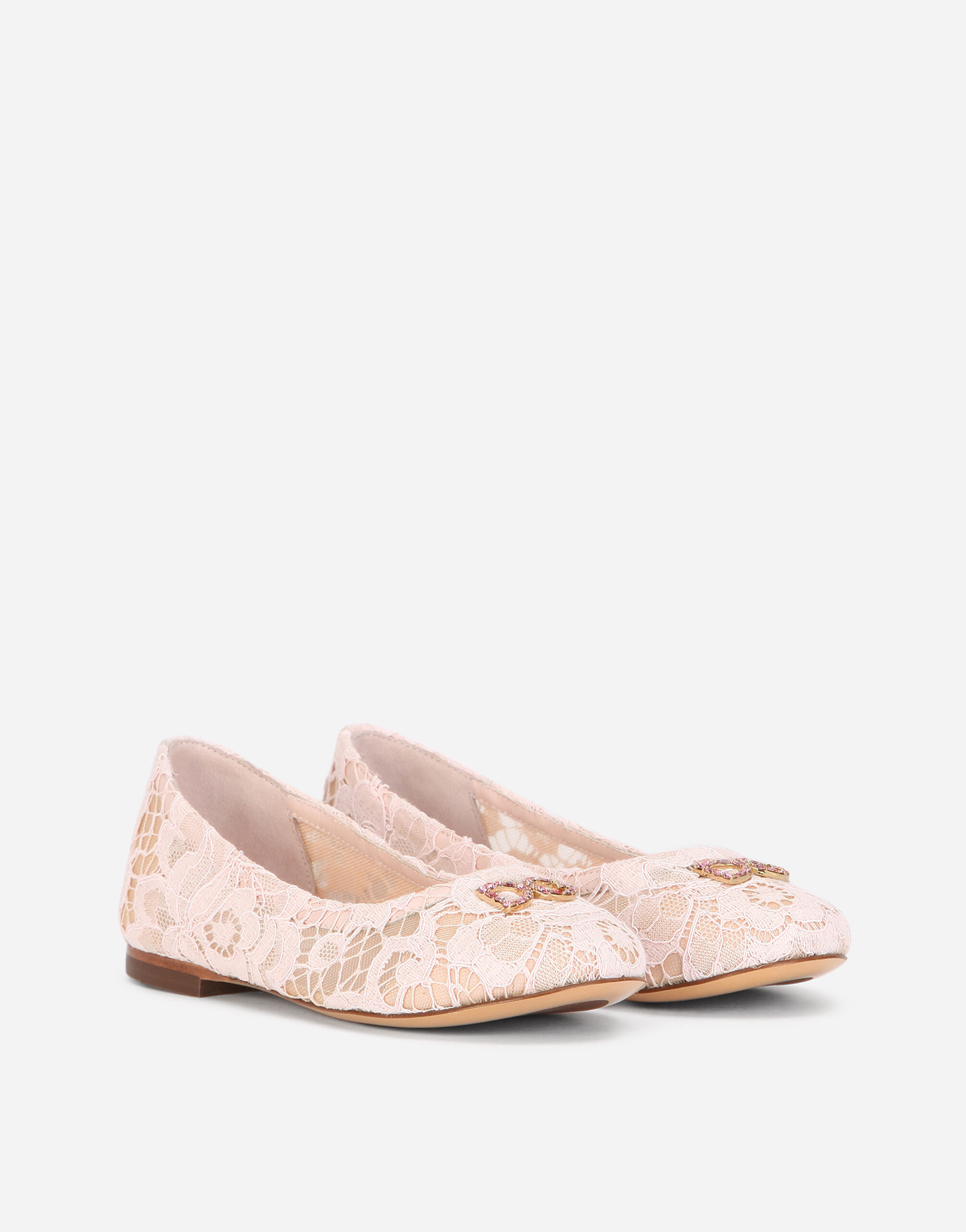Pink lace flats sale
