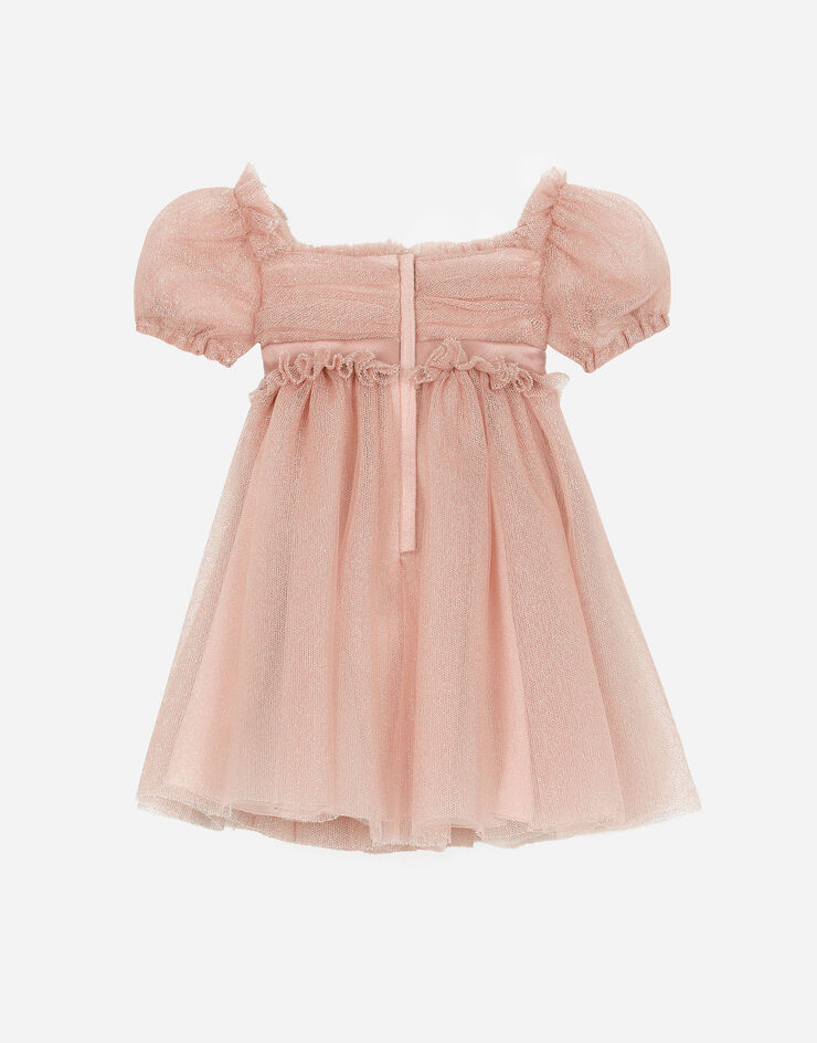 Dolce & Gabbana Платье из тюля с трусиками-кюлотами розовый L23DR1G7K3N