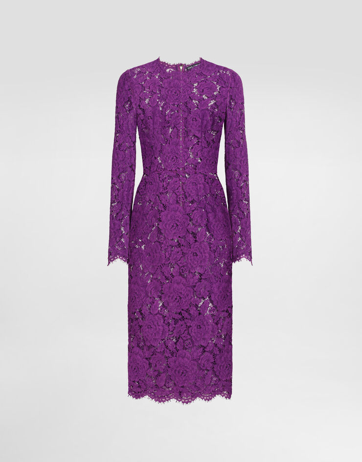 Dolce & Gabbana Cordonetto lace sheath dress Purple F6M0DTHLM7L