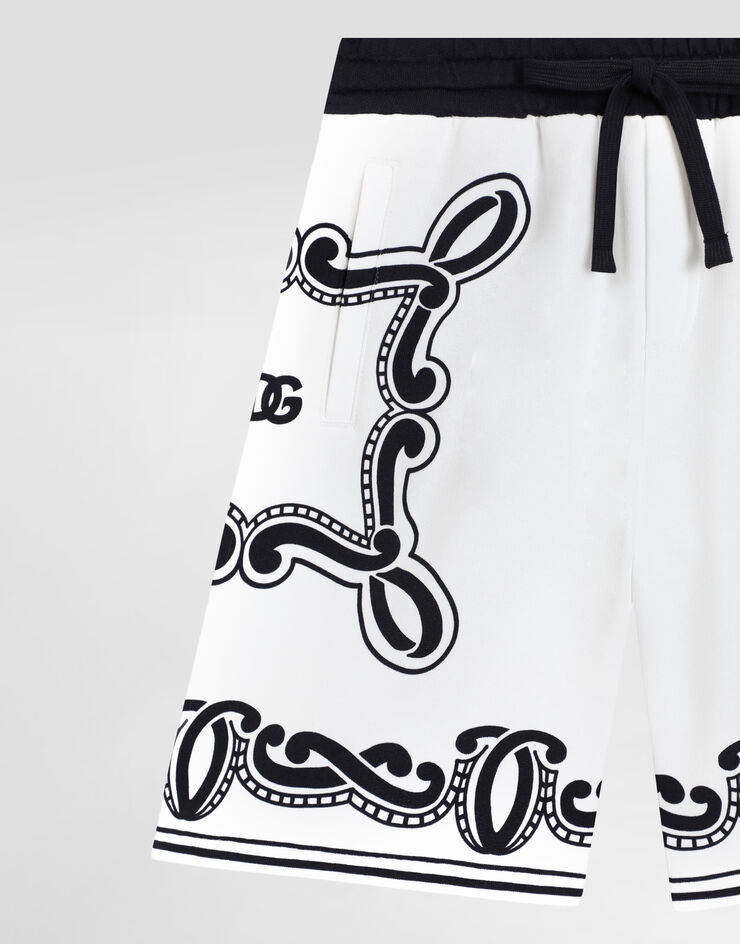 Dolce & Gabbana Bermudas de felpa con estampado Bandana Imprima L4JQU5II7FQ