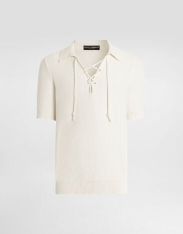 Dolce & Gabbana Serafino pullover with drawstring Beige GXXBUZJGMH0