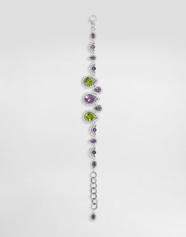 Dolce & Gabbana Eleganza Bracelet 18-carat white gold, amethysts, peridots, and sapphires White WBSA3GWAME1