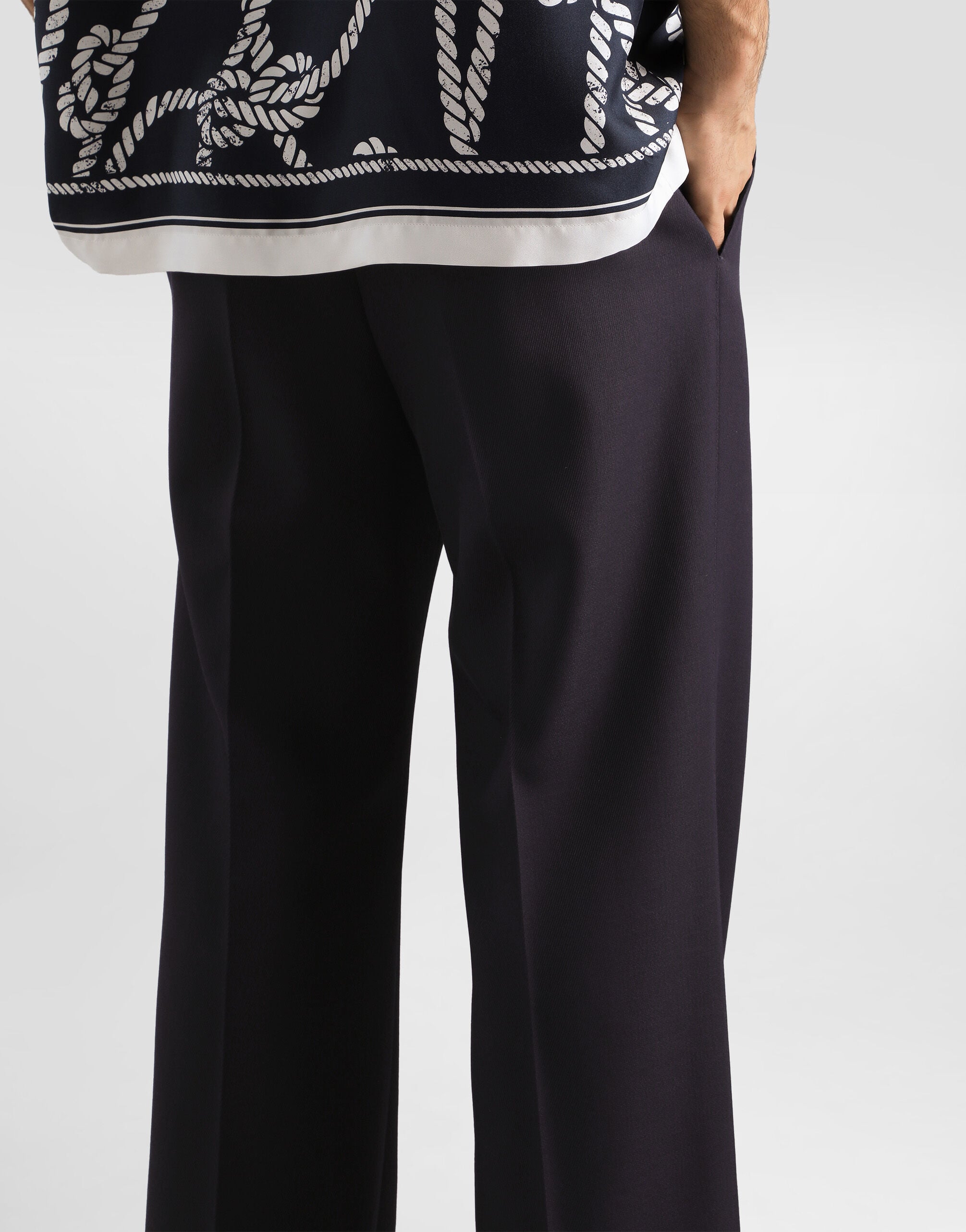 Virgin wool trousers in Blue for Men | Dolce&Gabbana® US