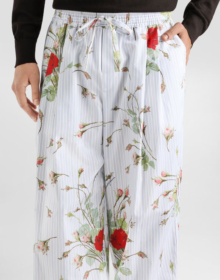 Dolce & Gabbana Small rose-print poplin vanity trousers Dolce & Gabbana Small rose-print poplin vanity trousers GP20ETHS5VP