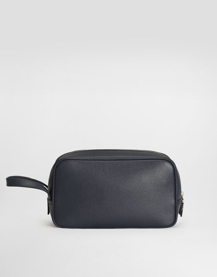 Dolce & Gabbana Toiletry bag in calfskin leather Blue BT3310A0701