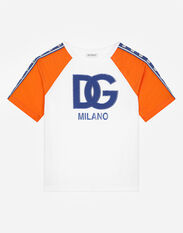 Dolce & Gabbana Jersey T-shirt with DG Milano print Print L4JTEYG7K8U