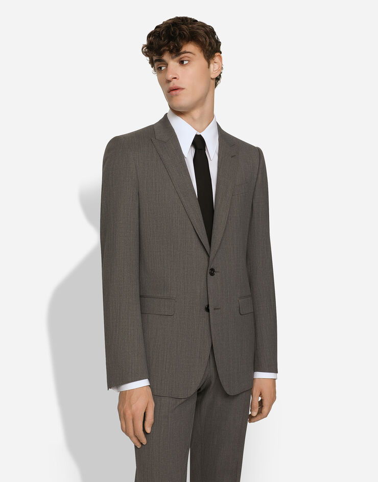 Dolce & Gabbana Single-breasted stretch wool Martini-fit suit Grey GK0RMTFURM7