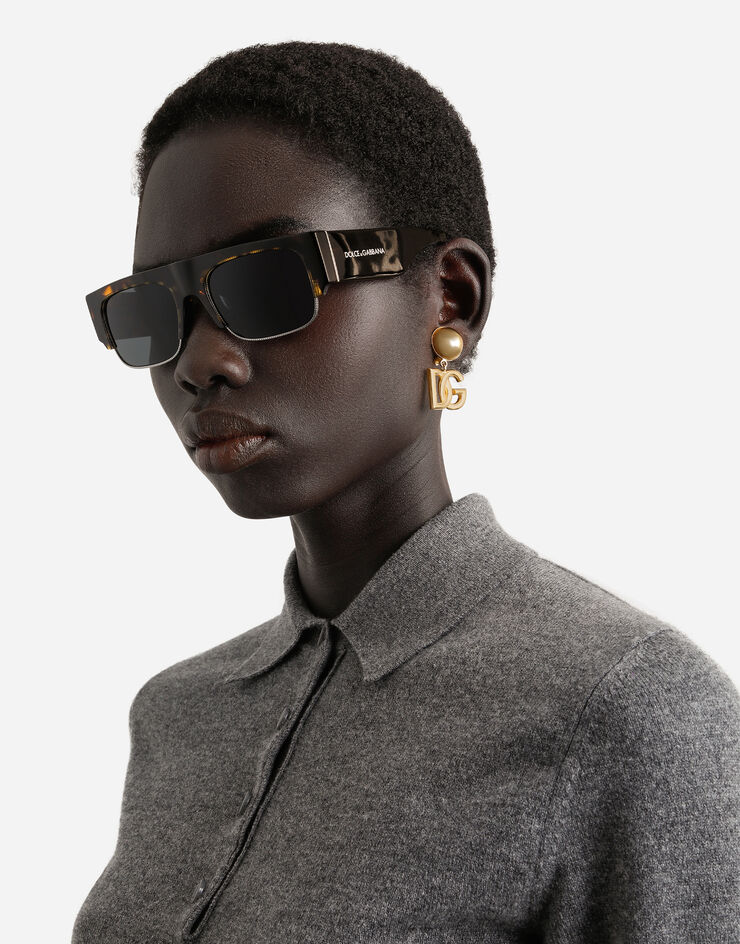 Dolce & Gabbana نظارة شمسية Lusso sartoriale بني VG4457VP287