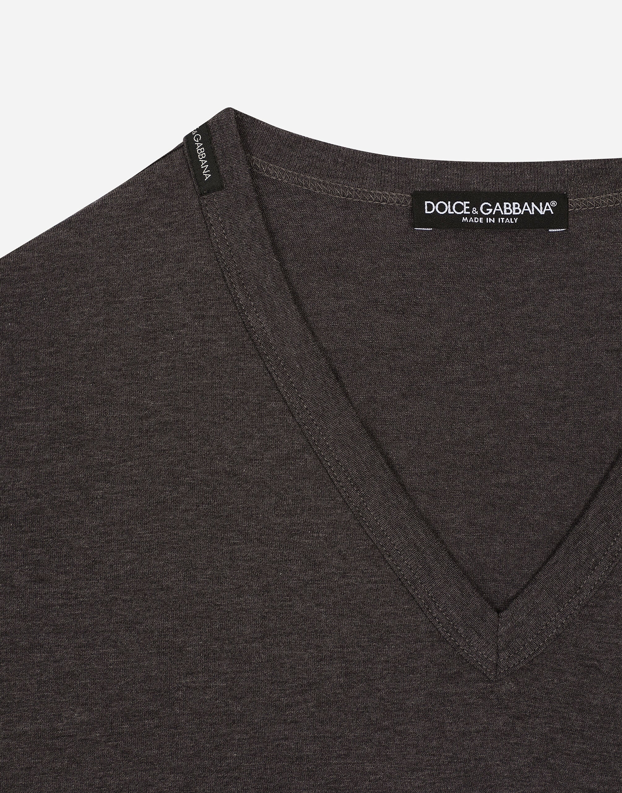 Cotton t-shirt in Grey for Men | Dolce&Gabbana® US