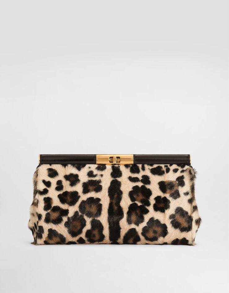 Dolce & Gabbana Marlene shoulder bag in leo kid leather Multicolor BB7672A0863