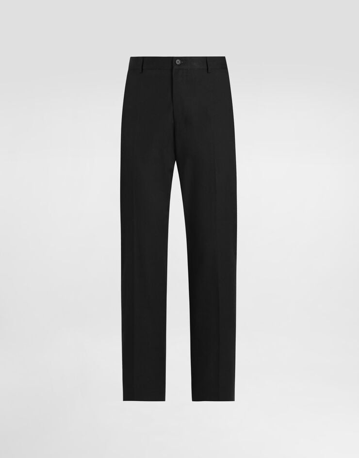 Dolce & Gabbana Cotton gabardine trousers Black GP1I9TFUFJU