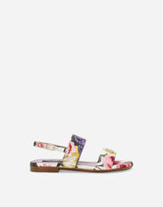 Dolce & Gabbana Printed calfskin sandals Pink D11155A1328