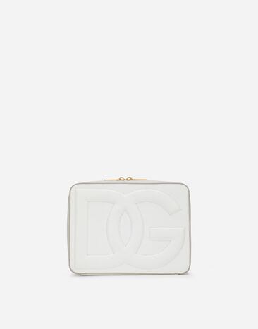 Dolce & Gabbana Medium calfskin camera bag with DG Logo Black BB7338AW576
