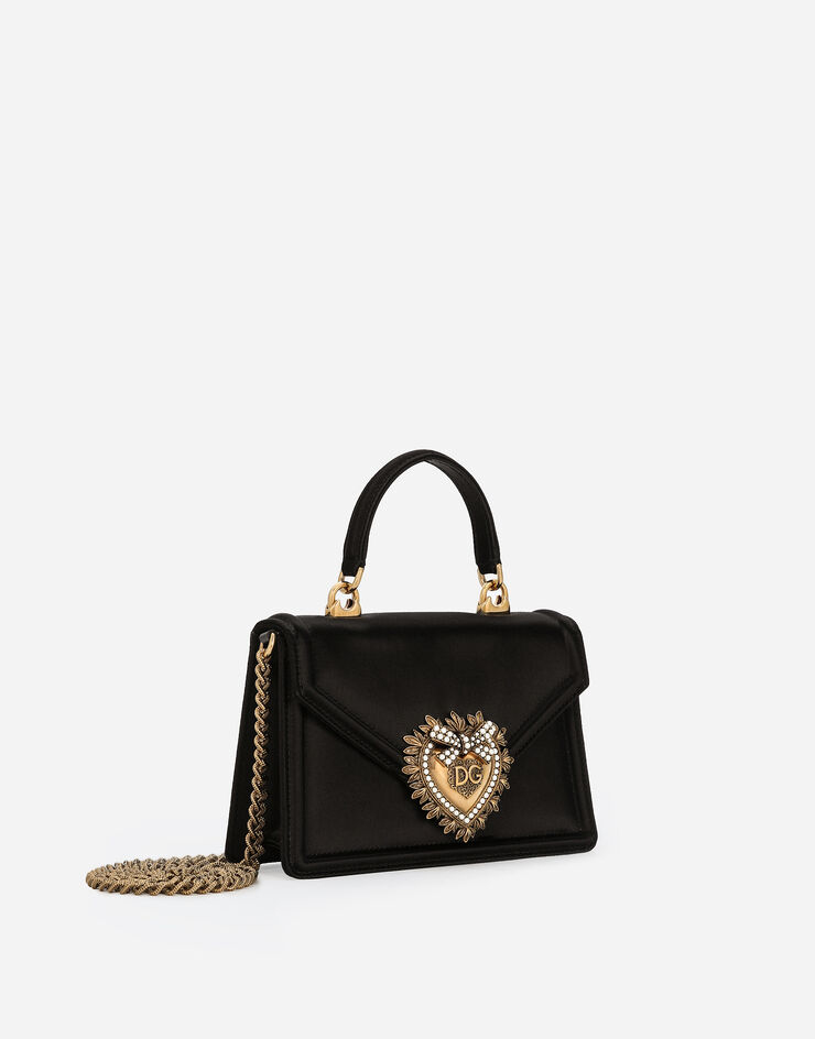 Dolce & Gabbana حقيبة ديفوشن صغيرة من الساتان أسود BB6711A7630