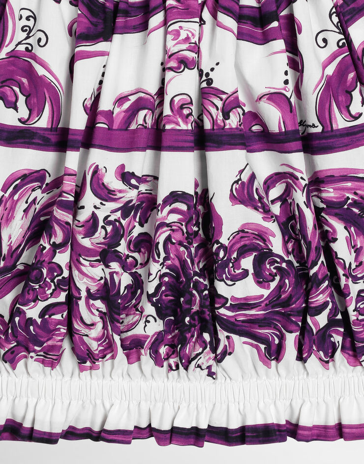 Dolce & Gabbana Majolica-print poplin top Multicolor L56S40FI5JG