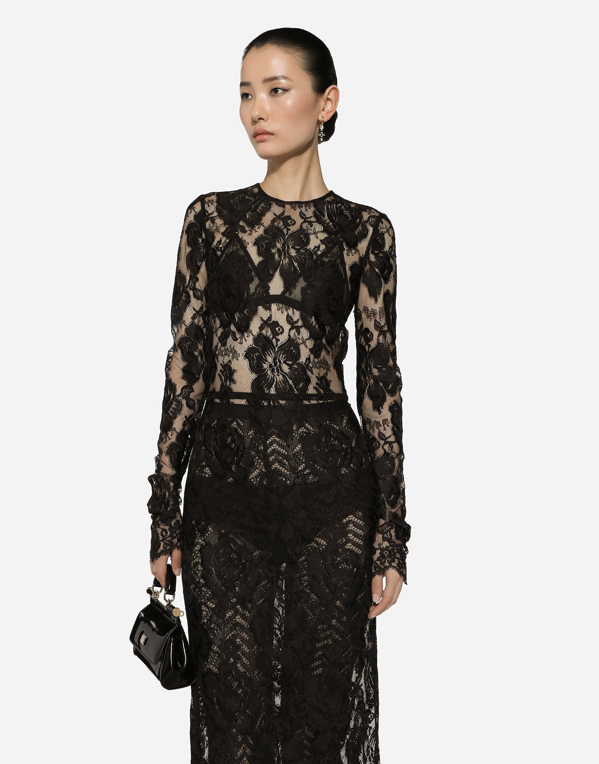 Robe noire dolce gabbana sale