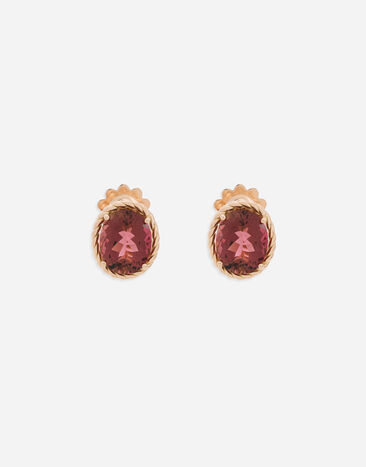 Dolce & Gabbana Anna earrings in red gold 18kt with toumalines Red WSQB1GWQM01