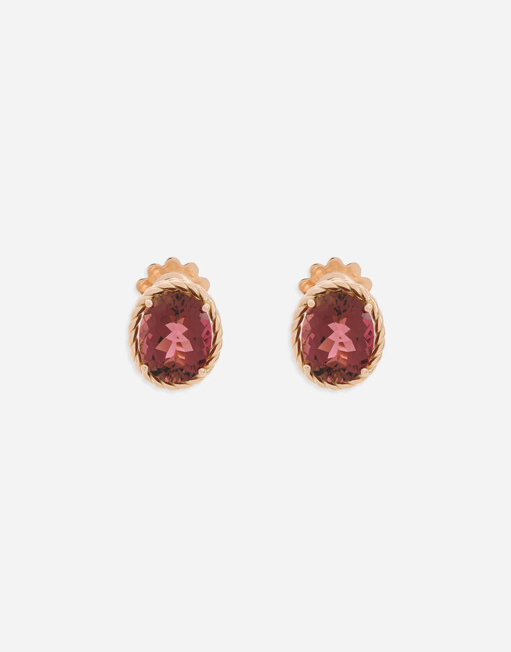 Dolce & Gabbana Anna earrings in red gold 18kt with toumalines Rot WEQA1GWQM01